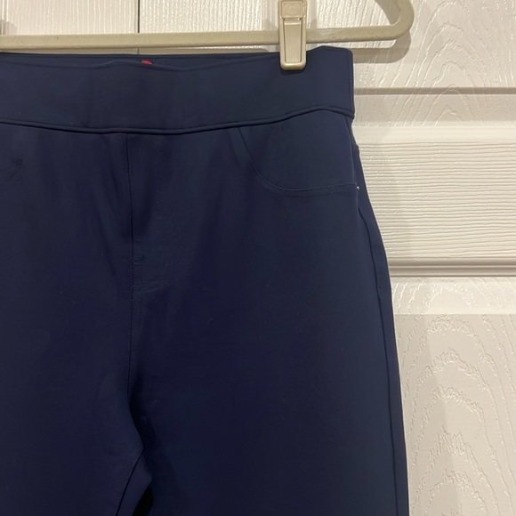 SPANXsupersmooth PerfectFit Ponte Ankle Slim Pant Womens Navy Blue Size Medium - Picture 2 of 7